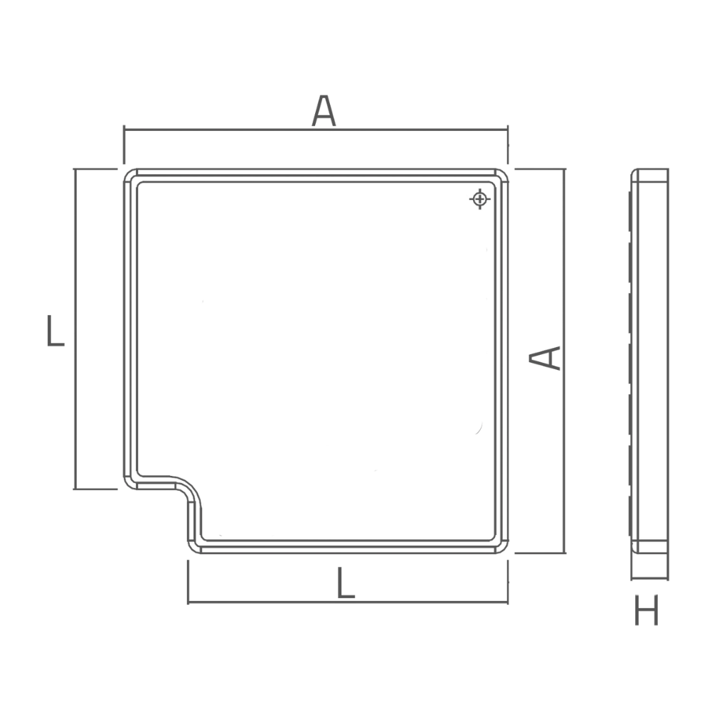 90° Fiberglass Corner Tile